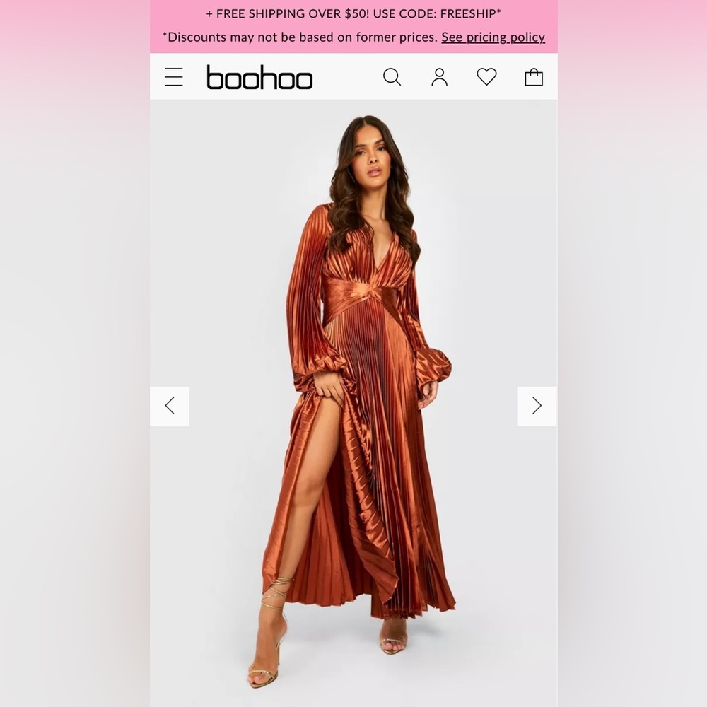 Rust colored maxi dress